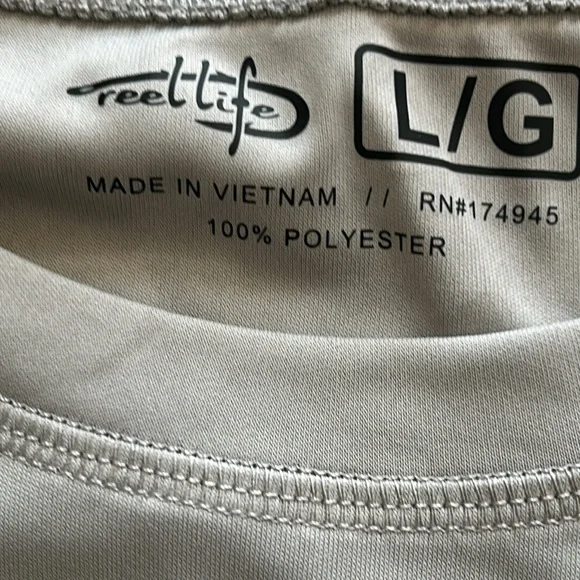 Reel Life Gray Long Sleeve Shirt Size Large. NWT. - Picture 8 of 9